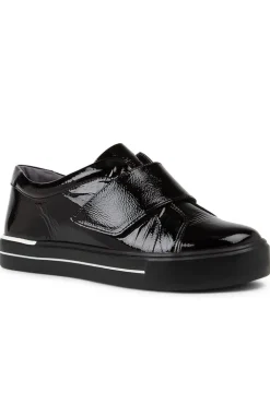 Alyces Patent Sneaker In Black