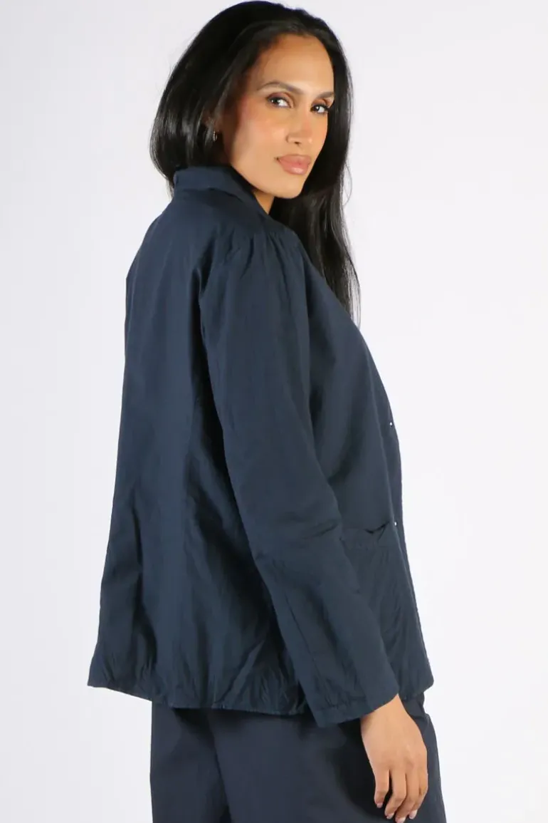 Amici Cotton Up Wind Jacket In Navy