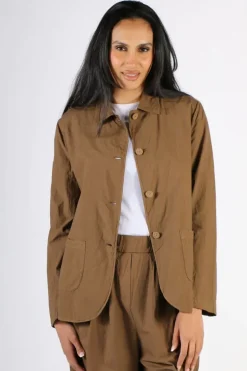 Amici Cotton Up Wind Jacket In Bark