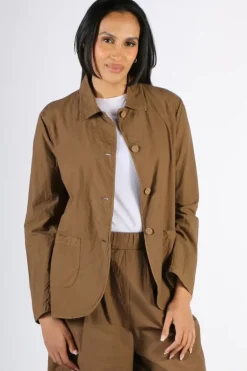 Amici Cotton Up Wind Jacket In Bark
