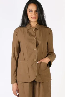 Amici Cotton Up Wind Jacket In Bark