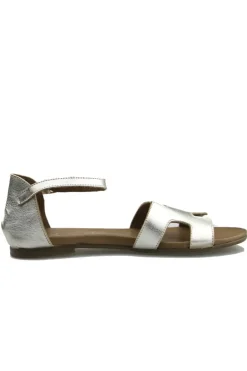 Ankle Strap Platinum Sandal By Wave