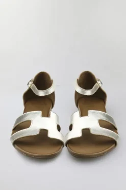 Ankle Strap Platinum Sandal By Wave