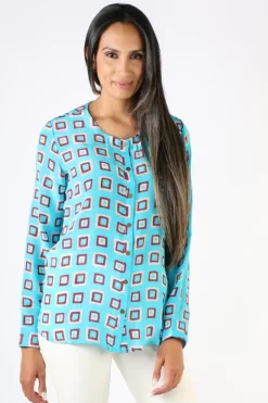 Anupamaa Agni Check Shirt In Aqua