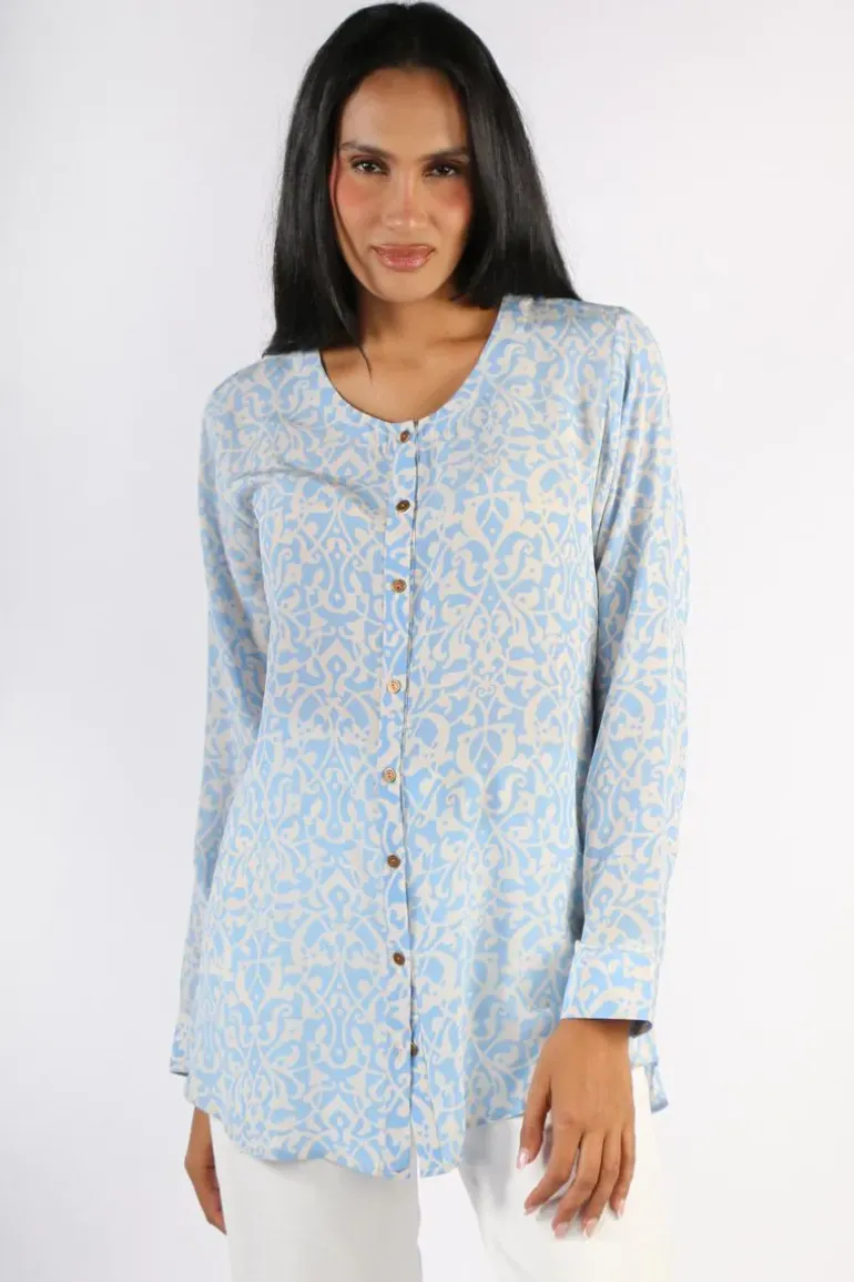 Anupamaa Agni Deco Shirt In Sky