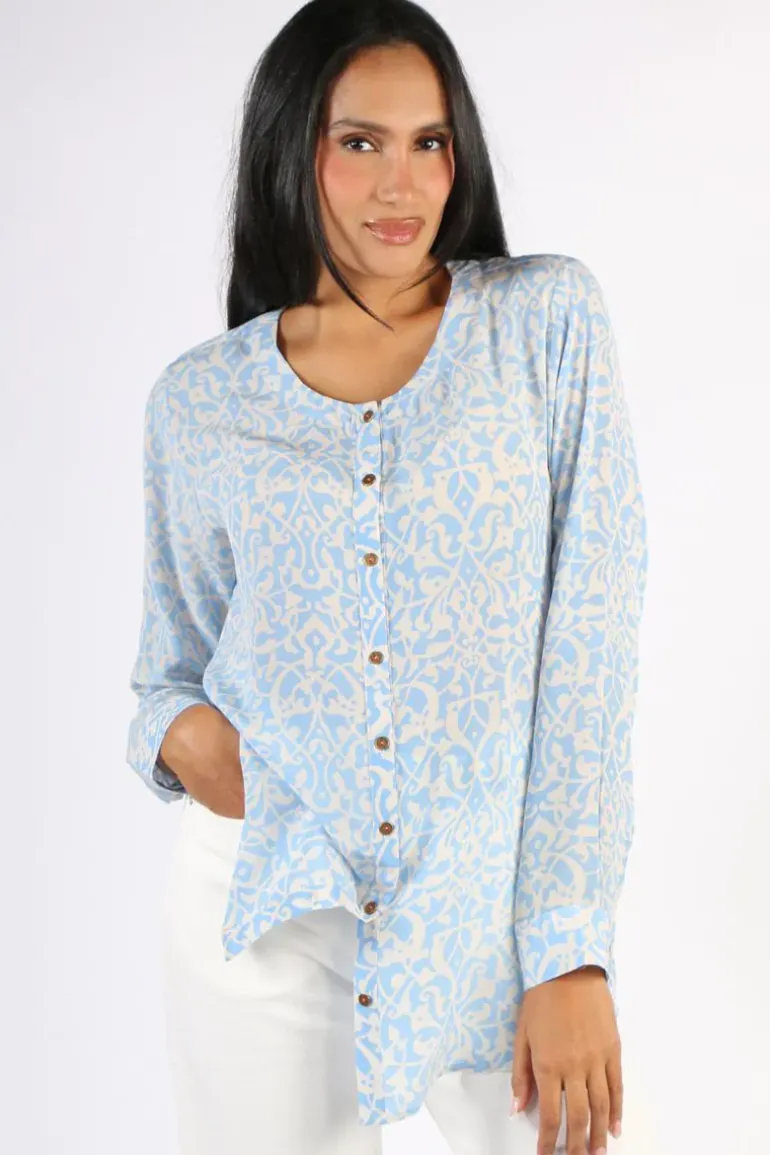 Anupamaa Agni Deco Shirt In Sky
