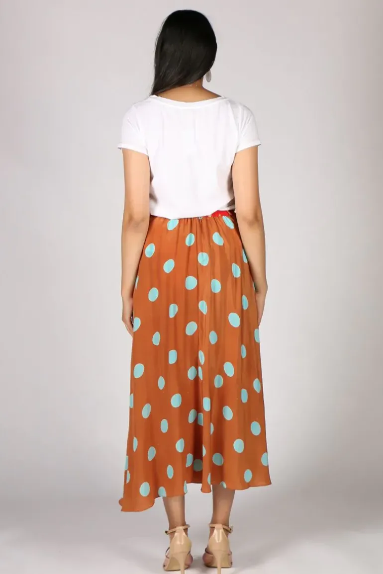 Anupamaa Bias Spot Skirt In Tan