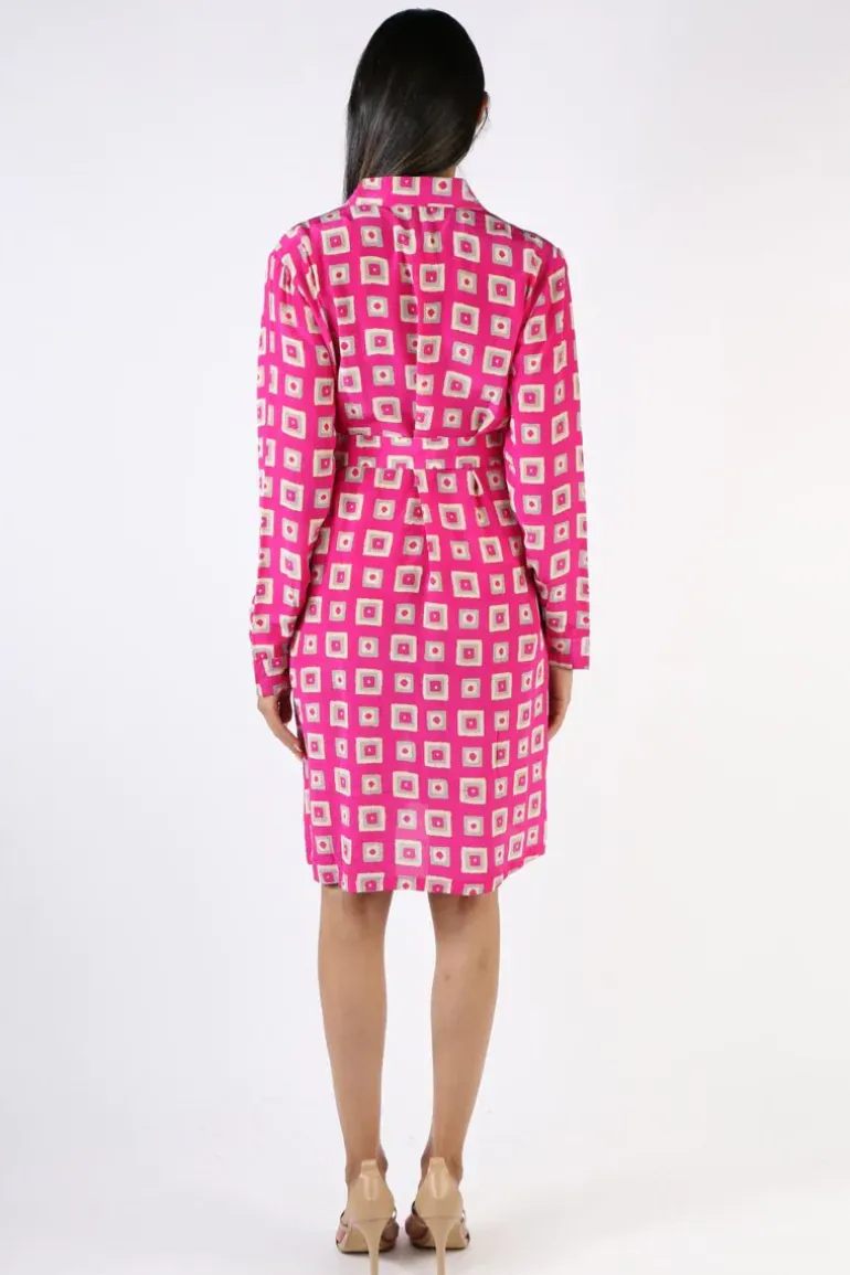 Anupamaa Mens Check Shirt Dress In Pink