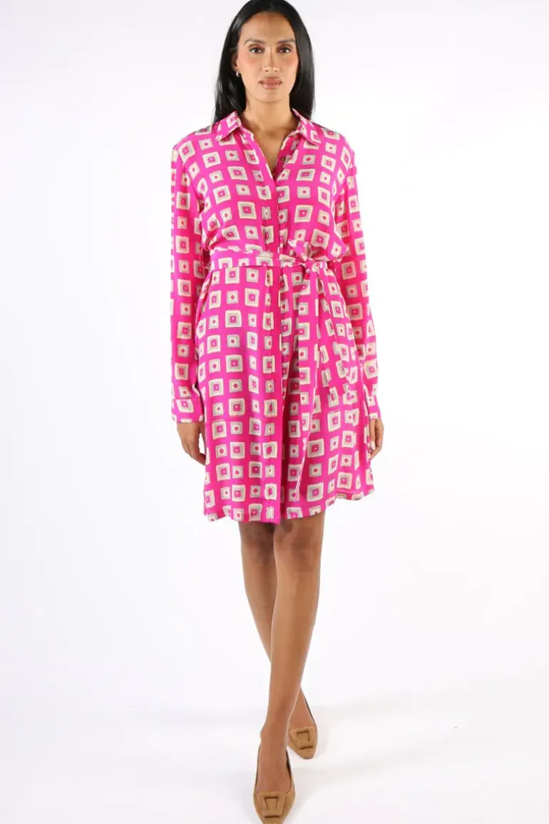 Anupamaa Mens Check Shirt Dress In Pink