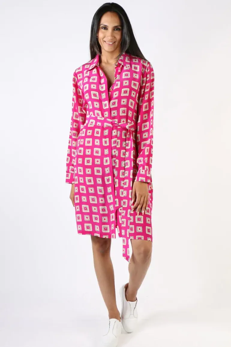Anupamaa Mens Check Shirt Dress In Pink