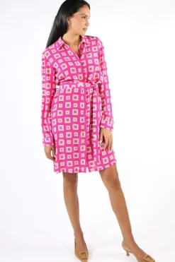 Anupamaa Mens Check Shirt Dress In Pink
