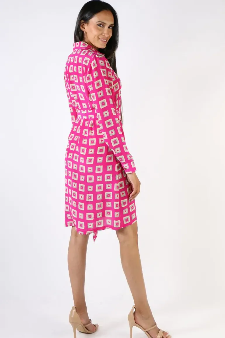 Anupamaa Mens Check Shirt Dress In Pink
