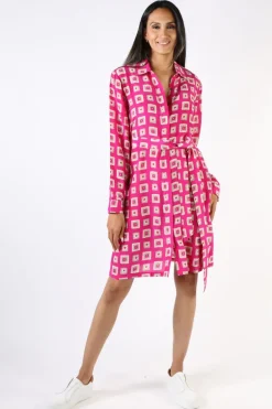 Anupamaa Mens Check Shirt Dress In Pink