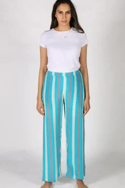 Anupamaa Palazzo Stripe Pant In Aqua