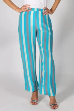 Anupamaa Palazzo Stripe Pant In Aqua