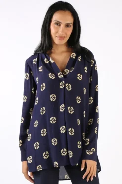 Anupamaa Roma Pansy Shirt In Navy