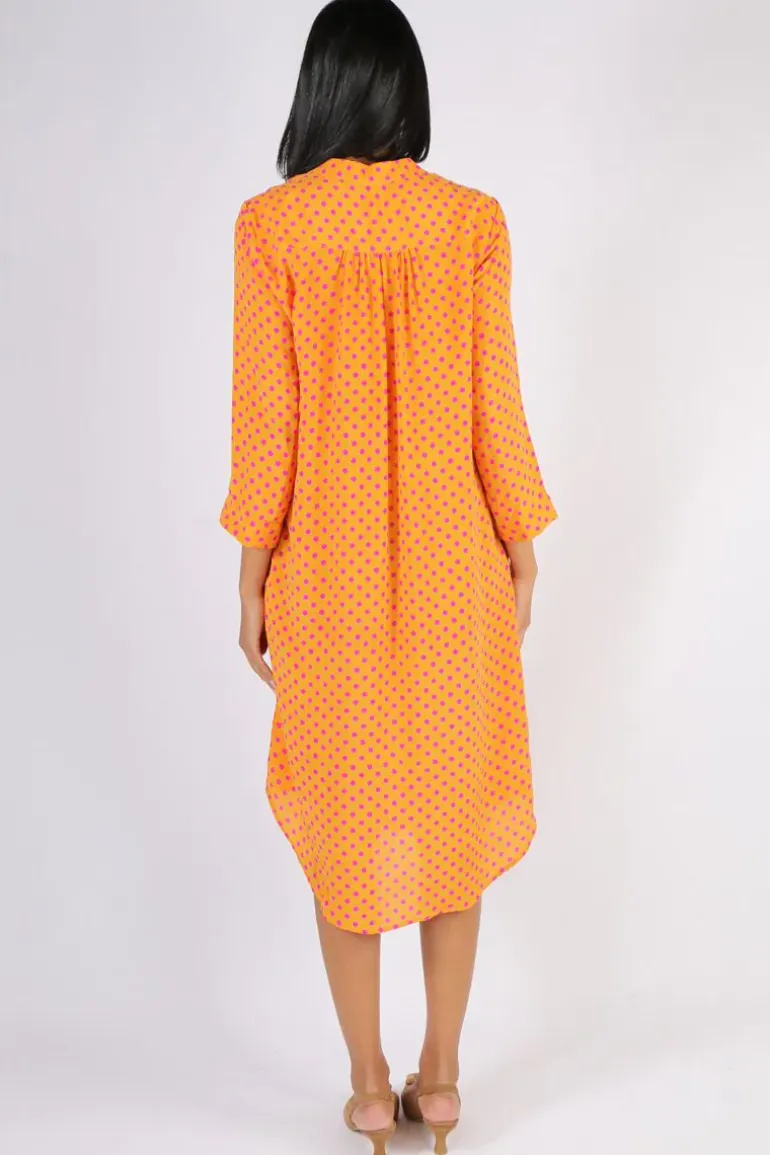 Anupamaa Roma Spot Dress In Chartreuse
