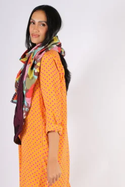 Anupamaa Roma Spot Dress In Chartreuse