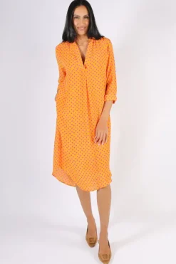 Anupamaa Roma Spot Dress In Chartreuse