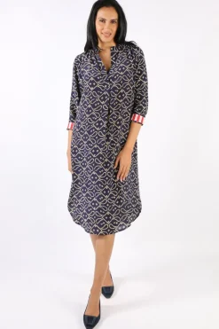 Anupamaa Roma Vine Dress In Navy