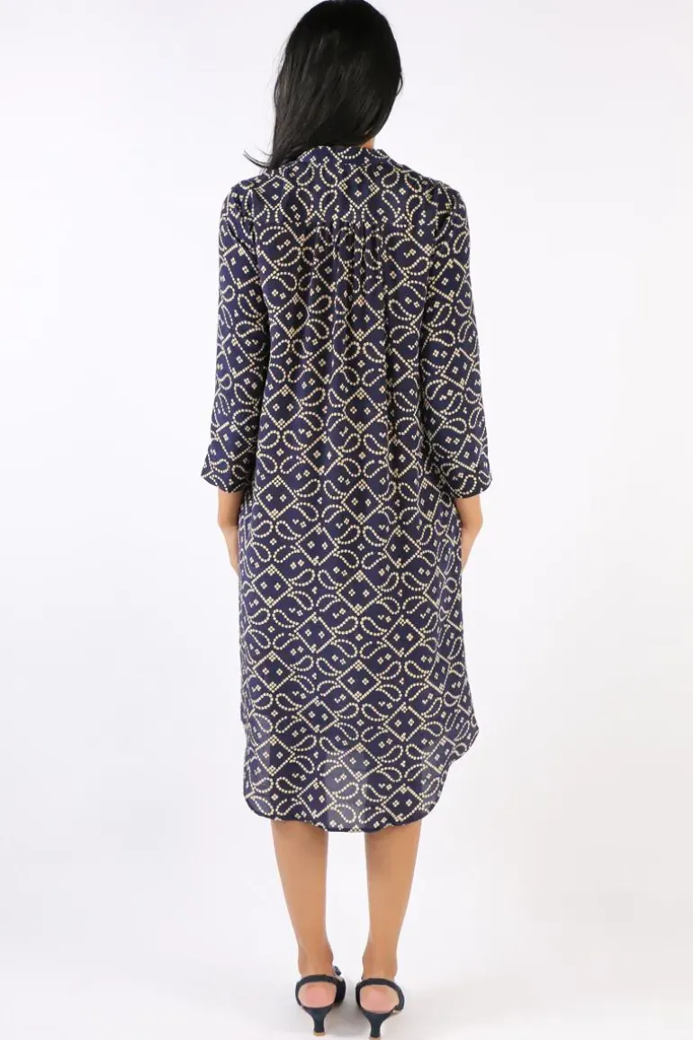 Anupamaa Roma Vine Dress In Navy