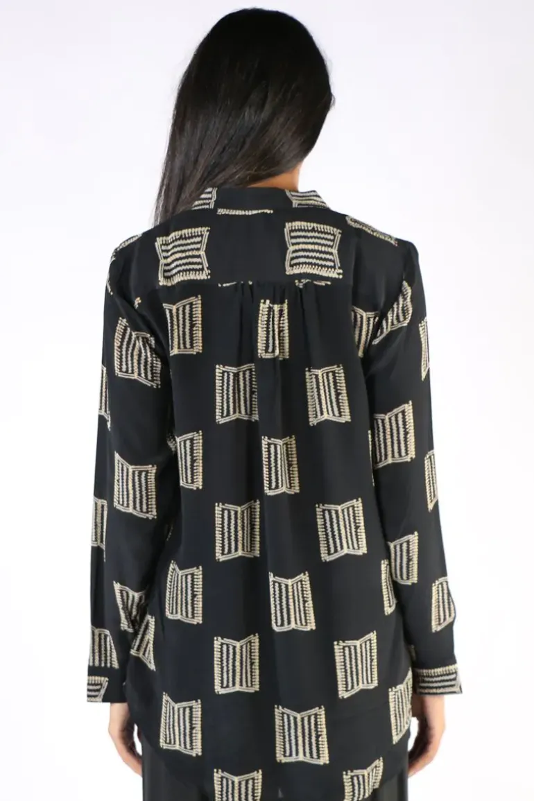 Anupamaa Rome Block Shirt In Black