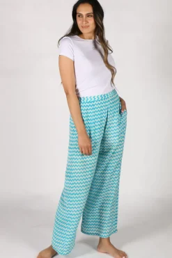 Aqua Palazzo Pant By Anupamaa