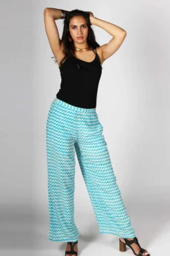 Aqua Palazzo Pant By Anupamaa
