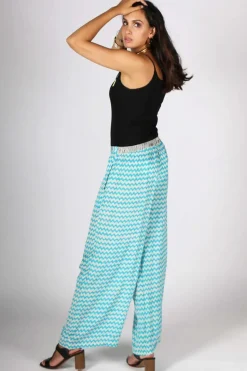 Aqua Palazzo Pant By Anupamaa