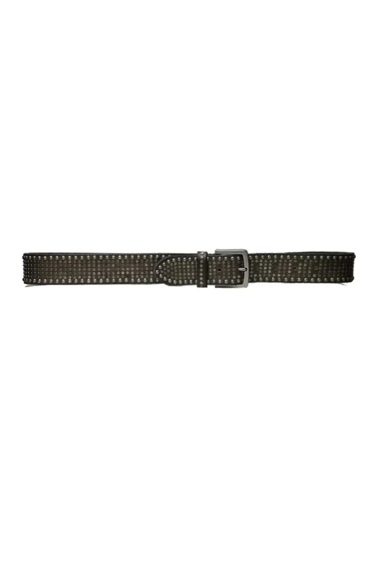 B Belt Studded Ned Belt In Anthracite