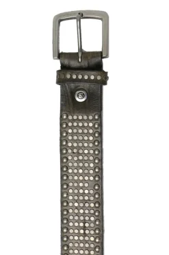 B Belt Studded Ned Belt In Anthracite