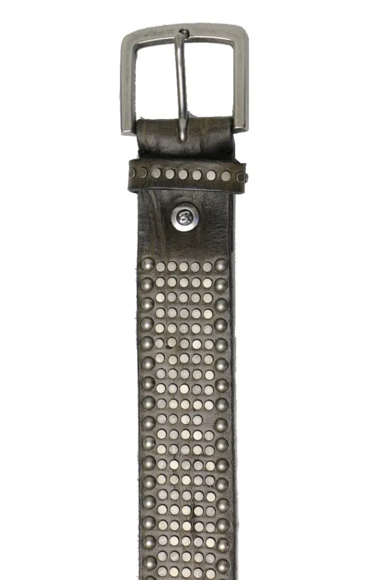 B Belt Studded Ned Belt In Anthracite