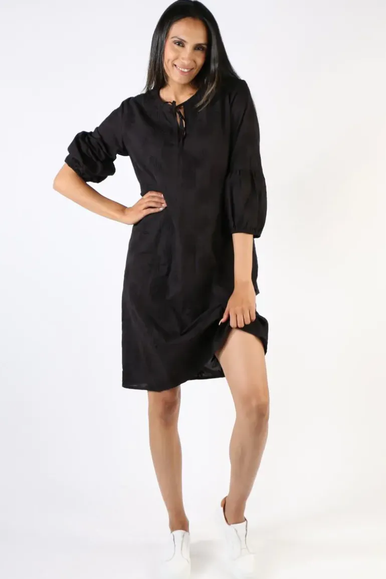 Bagruu Azrah Embroidered Dress In Black