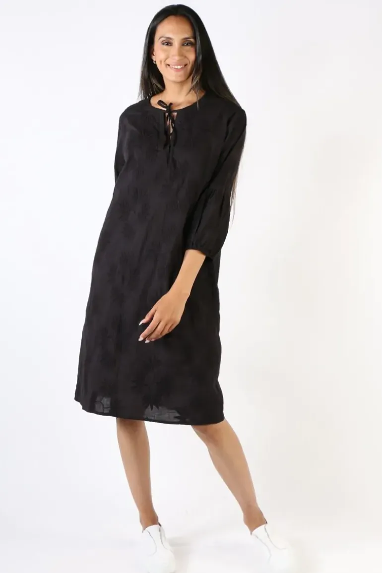 Bagruu Azrah Embroidered Dress In Black