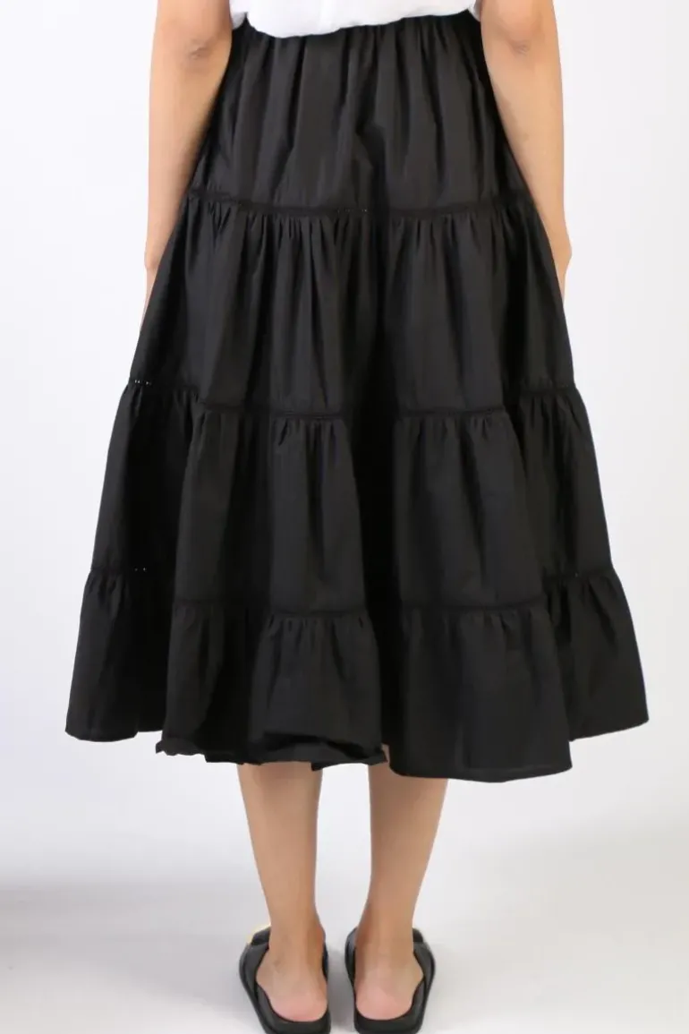 Bagruu Diwali Lace Skirt In Black