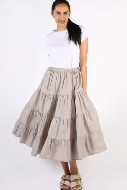 Bagruu Diwali Skirt In Stone