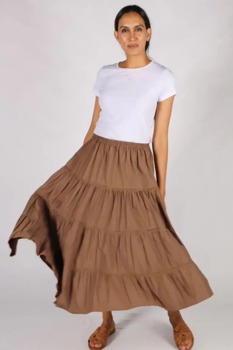 Bagruu Diwali Skirt In Teak