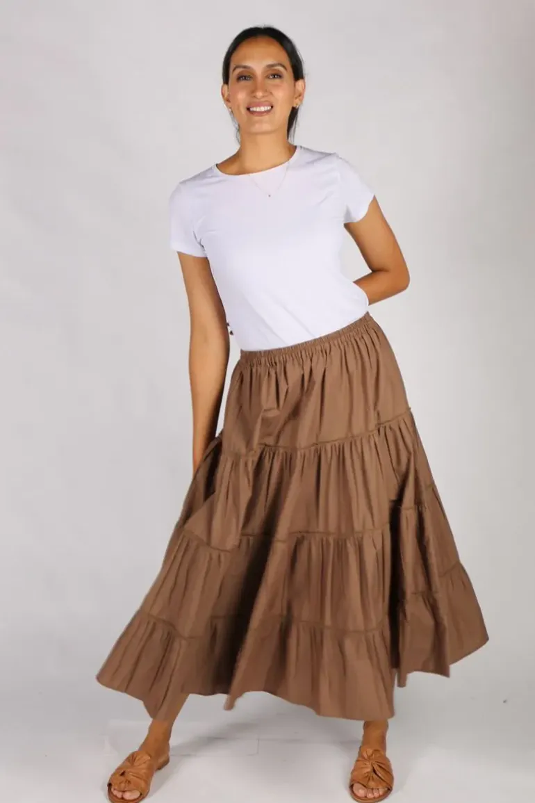 Bagruu Diwali Skirt In Teak