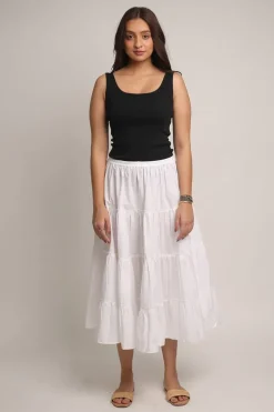Bagruu Diwali Skirt In White