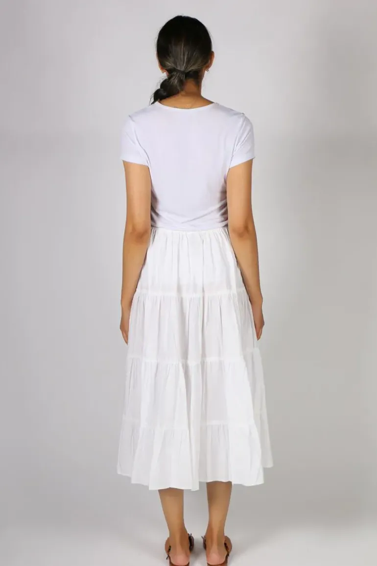Bagruu Diwali Skirt In White