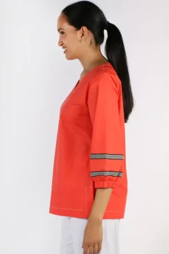 Bagruu Elena Top In Poppy