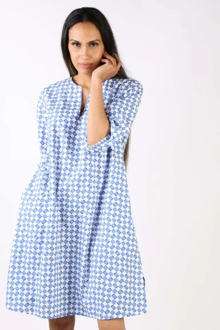 Bagruu Elka Print Dress In Ensign