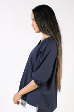 Bagruu Elka Top In Navy