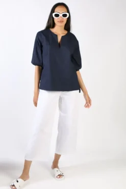 Bagruu Elka Top In Navy
