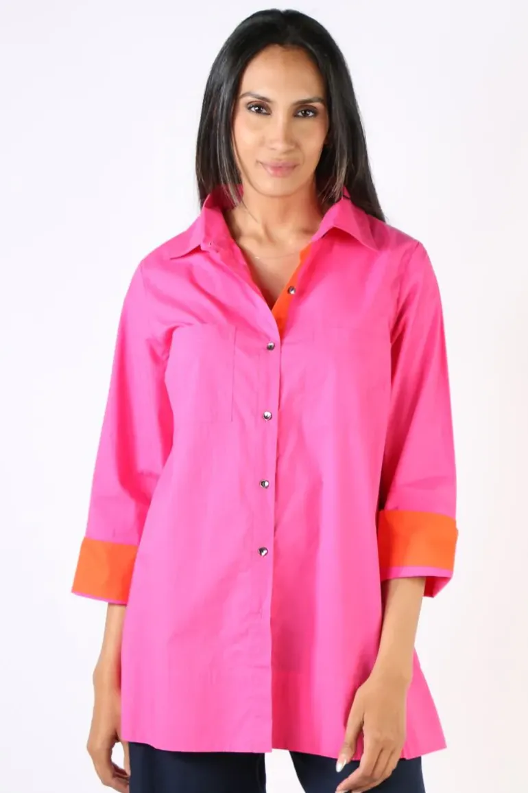 Bagruu Harvey Shirt In Hot Pink