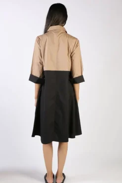Bagruu Harvey Two Tone Dress In Black