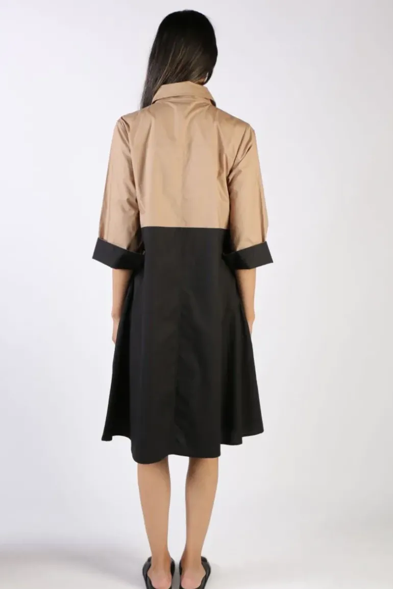 Bagruu Harvey Two Tone Dress In Black