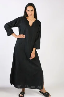 Bagruu Helena Embroidered Dress In Black