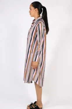 Bagruu Jerry Dress In Bold Stripe