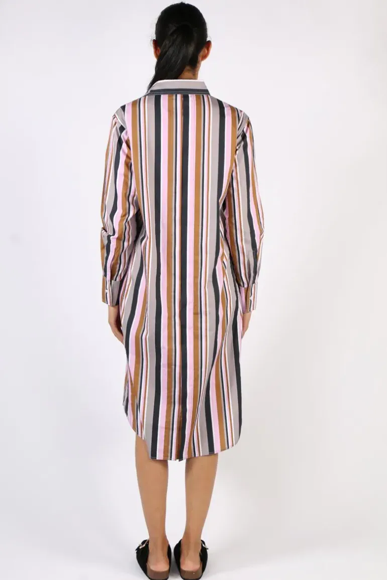 Bagruu Jerry Dress In Bold Stripe